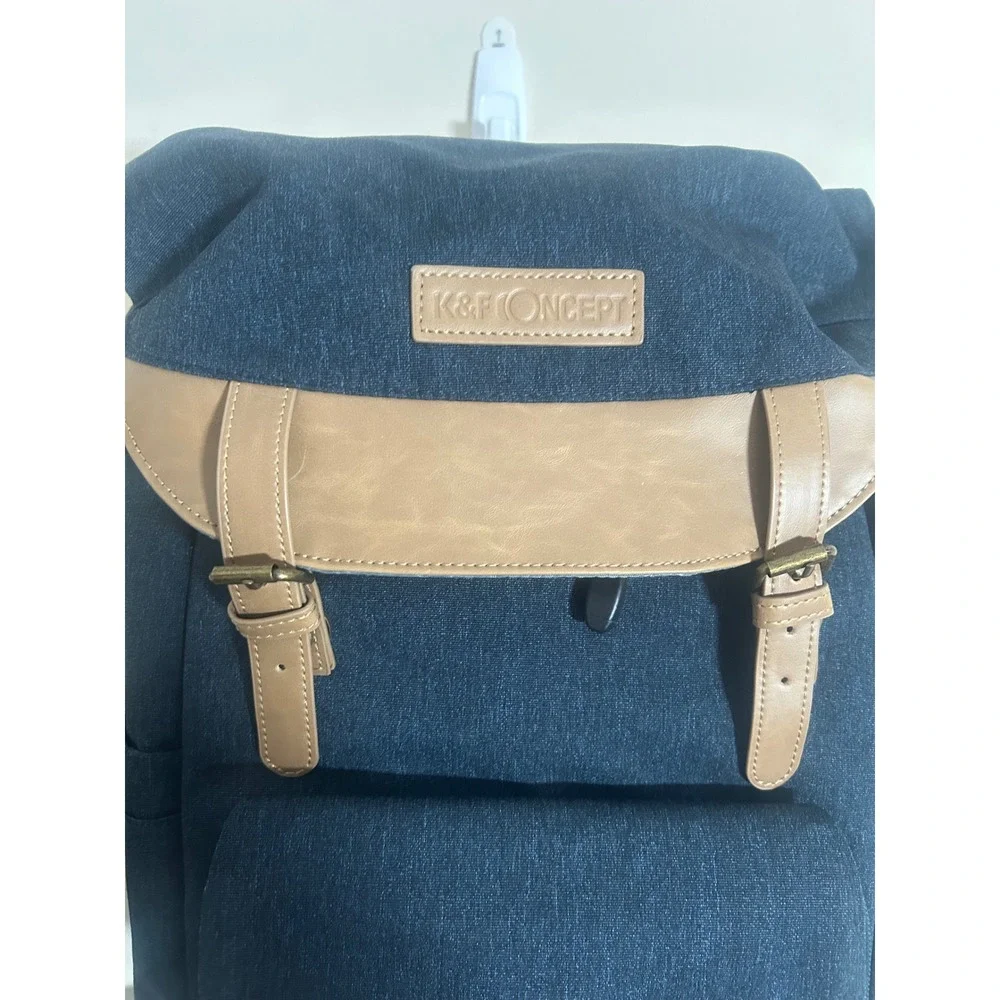 K&F‎ Concept Camera Backpack Navy Blue Brown KF13.066V11 Photography Bag NWT